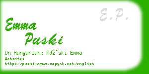 emma puski business card